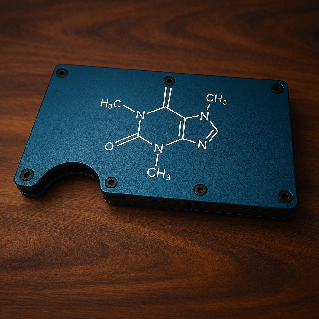 Caffeine Chemistry Metal Wallet