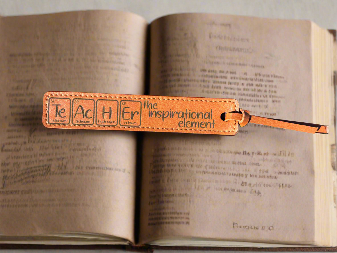 Personalized Leather Bookmark for Teachers