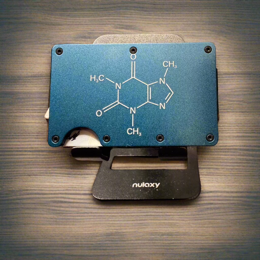 Caffeine Chemistry Metal Wallet